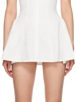 Mirror Palais White Eyelet Minidress