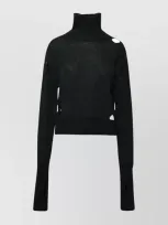 Mm6 Maison Margiela Grey Alpaca-blend Turtleneck Sweater In Green