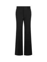 Msgm Mid-rise Tailored Trousers In Black