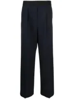 Msgm Wide-leg Tailored Trousers In Black