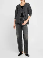 Naadam Cable Wool-cashmere Cardigan In Granite