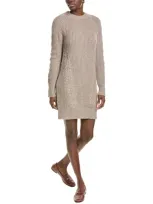 Naadam Cable-knit Wool And Cashmere-blend Mini Dress In Grey