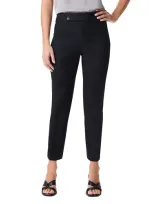 Nic + Zoe Nic+zoe Plaza Stretch Crop Tapered Leg Pants In Black Onyx