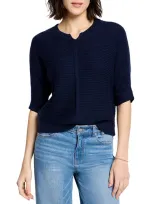 Nic + Zoe Nic+zoe Easy Texture Sweater In Dark Indigo