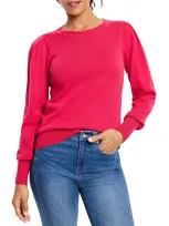 Nic + Zoe Nic+zoe Pleat Shoulder Sweater In Amaryllis