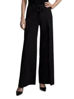 Nic + Zoe Nic+zoe Milan Tie Waist Wide Leg Pants In Caviar