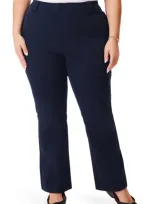 Nic + Zoe Nic+zoe Plaza Demi Bootcut Ankle Pants In Dark Indigo