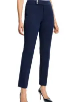 Nic + Zoe Nic+zoe Plaza Stretch Crop Tapered Leg Pants In Dark Indigo