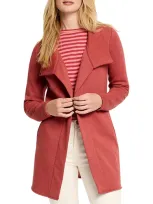 Nic + Zoe Nic+zoe Around Town Open Front Knit Jacket In Tandoori