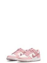 Nike Kids'  Dunk Low Basketball Sneaker In Pink Glaze/white/pomegranate