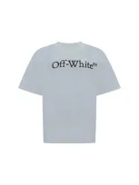 Off-white Big Bookish Skate T-shirt In White Black