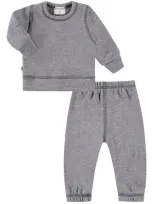 Paigelauren Babies'  Fleece Lounge Sweatshirt & Joggers Set In Heather Gray