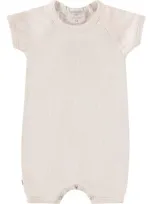 Paigelauren Babies'  Rib Romper In Beige