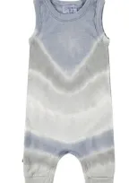 Paigelauren Babies'  Tie Dye Tank Romper In Gray