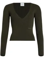 Patou Ribbed Sweater In Green