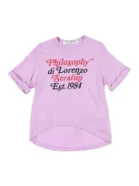 Philosophy Di Lorenzo Serafini Babies'  Toddler Girl T-shirt Lilac Size 4 Cotton In Purple