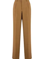 Pt01 Straight-leg Trousers In Brown