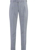 Pt01 Virgin Wool Trousers In Blue