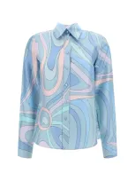 Pucci Shirt In Celeste