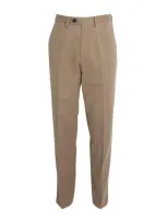 Purdey Brushed Cotton Dart-front Trousers In Green