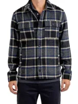 Rainforest Trailmaster Heavyweight Brushed Flannel Button-up Shirt In Grey Plaid