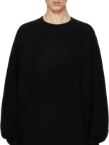 Rainmaker Kyoto Black Oneside Raglan Sleeve Crew Neck Sweater