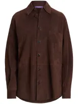 Ralph Lauren Buttoned Long-sleeve Shirt In Brown