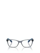 Ralph Lauren Eyeglasses In Shiny Trasparent Blue