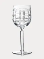 Ralph Lauren Plaid White Wine Glass In Blue