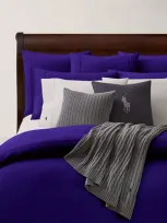 Ralph Lauren Polo Chalet Super King Flat Sheet In Purple