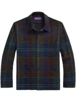 Ralph Lauren Purple Label Burnham Hand-tailored Plaid Wool Jacket In Green