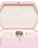 Rapport London Portobello Three Watch Box In Pink