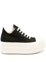 Rick Owens Drkshdw Black Double Bumper Low Sneakers