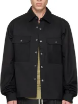 Rick Owens Drkshdw Black Pocket Denim Shirt In 09 Black