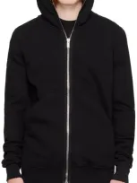 Rick Owens Drkshdw Black Porterville Cotton Gimp Hoodie In 09 Black