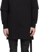 Rick Owens Drkshdw Black Porterville Hustler Long Sleeve T-shirt In 09 Black