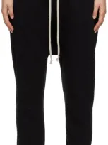 Rick Owens Drkshdw Black Porterville Prisoner Lounge Pants In 09 Black