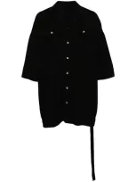 Rick Owens Drkshdw Camp-collar Shirt In Black