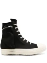 Rick Owens Drkshdw Drkstar High-top Denim Trainers In Black