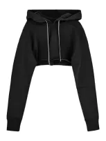 Rick Owens Drkshdw Cropped Hoodie In Black