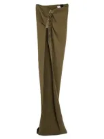 Rick Owens Drkshdw Drkshdw By Rick Owens Woman Maxi Skirt Military Green Size S Cotton