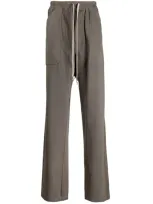 Rick Owens Drkshdw Elasticated Waist Straight Leg Trousers In Grün