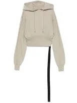 Rick Owens Drkshdw Felpa Tatlin Con Cappuccio In Nude & Neutrals