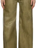 Rick Owens Drkshdw Green Porterville Dirt Cooper Jeans In 85 Sage