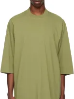 Rick Owens Drkshdw Green Porterville Jumbo T-shirt In 85 Sage