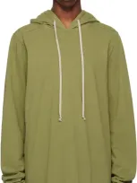 Rick Owens Drkshdw Green Porterville Pullover Hoodie In 85 Sage