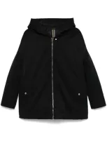 Rick Owens Drkshdw Hooded Peter Coat In 09 Black