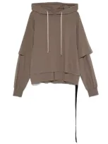 Rick Owens Drkshdw Hustler Hoodie In Brown