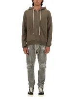 Rick Owens Drkshdw Gray Jason's Hoodie In Beige