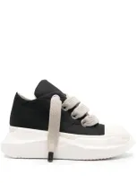 Rick Owens Drkshdw Jumbo Laces Abstract Sneakers In Black